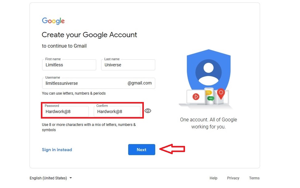 Create a Google or Gmail account